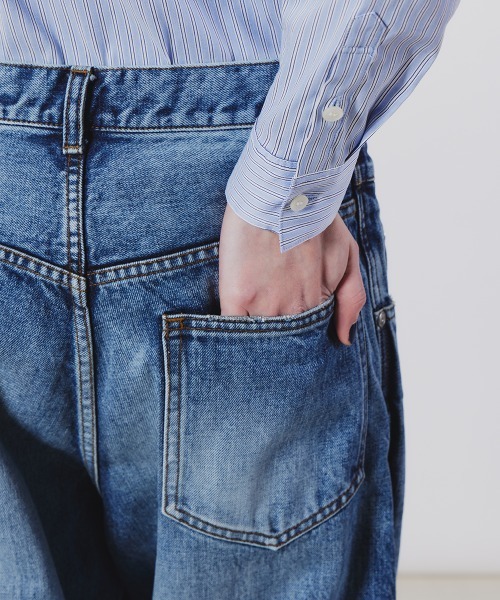 ダブルスタンダードクロージング レイヤードディテールデニムパンツ