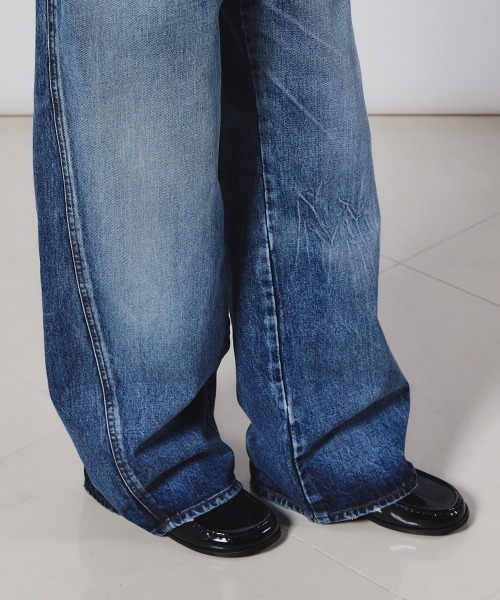 ダブルスタンダードクロージング レイヤードディテールデニムパンツ