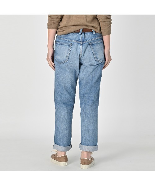 45R(フォーティファイブアール)の「ライ麦デニムのクロスビー5(淡)(デニムパンツ・レディース・ブルー系その他2・31inch/32inch/34inch)」の2枚目の写真