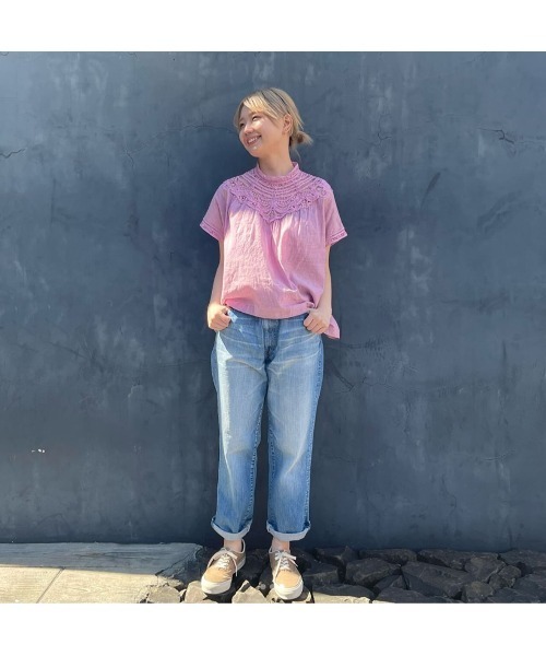 45R(フォーティファイブアール)の「ライ麦デニムのクロスビー5(淡)(デニムパンツ・レディース・ブルー系その他2・31inch/32inch/34inch)」の20枚目の写真