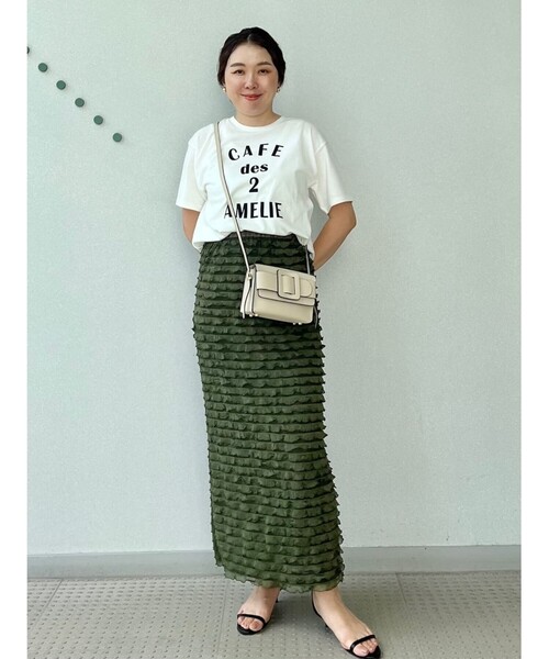 DRESSTERIOR（ドレステリア）の「フリルジャージスカート（スカート・レディース・カーキ/ブラック/ホワイト・40/38/36/34）」の7枚目の写真