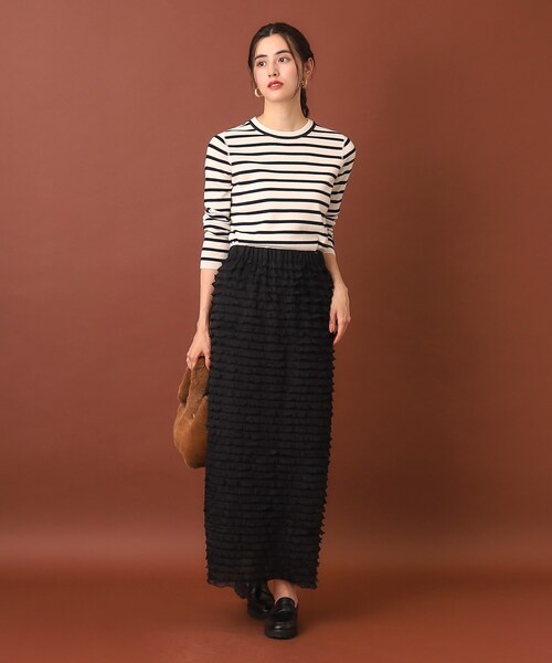 DRESSTERIOR（ドレステリア）の「フリルジャージスカート（スカート・レディース・カーキ/ブラック/ホワイト・40/38/36/34）」の14枚目の写真