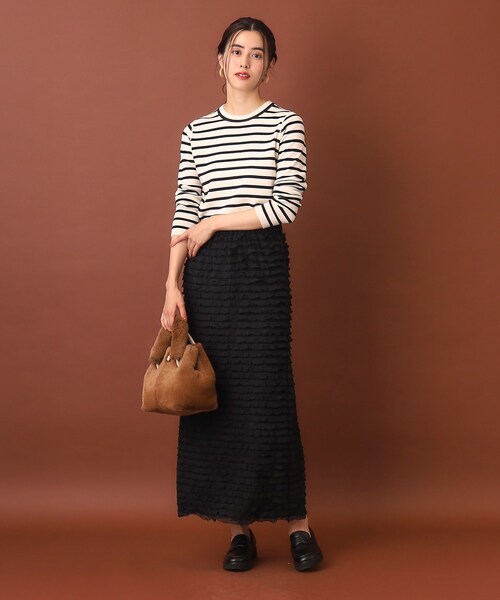 DRESSTERIOR（ドレステリア）の「フリルジャージスカート（スカート・レディース・カーキ/ブラック/ホワイト・40/38/36/34）」の15枚目の写真