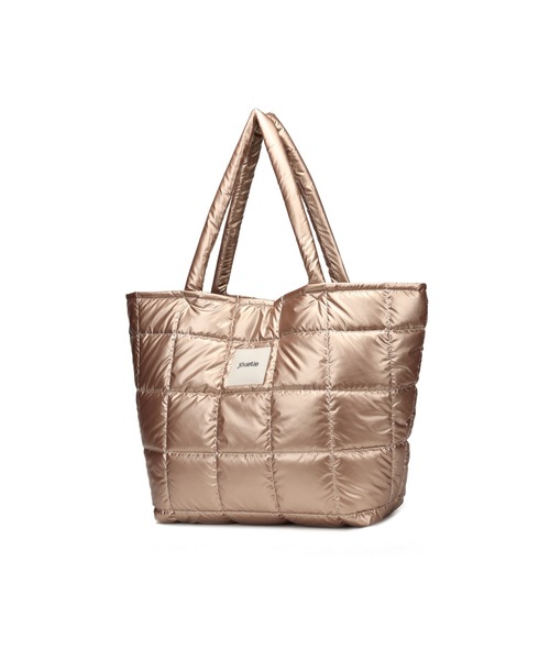 jouetie（ジュエティ）の「【jouetie/ジュエティ】メタリックナイロンキルティング　大容量　ラージトートバッグ（トートバッグ・レディース・ブラック/ネイビー/シルバー/グリーン/ピンク・FREE）」の12枚目の写真