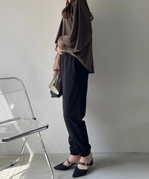 Eclat one(エクラワン)の「【Eclat one】シアー ドッキング ランタンスリーブ ブラウス(シャツ/ブラウス・レディース・アイボリー/ブラック/ブラウン系その他・FREE)」の21枚目の写真