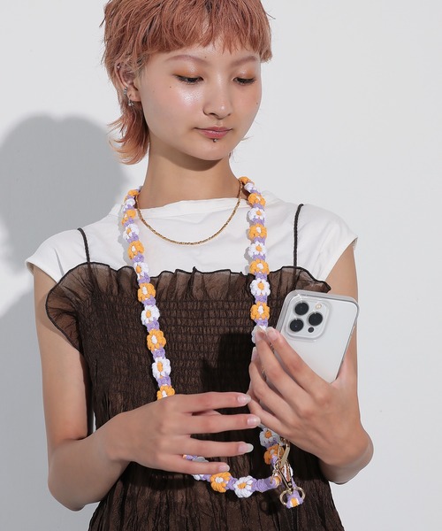 メゾピアノ　もこもこミニポーチ　iPhoneストラップ mezzo piano（スマホアクセサリー）のフリマアイテム一覧