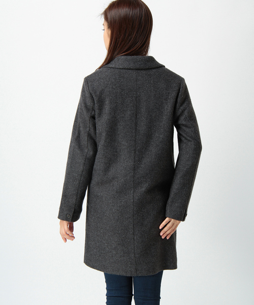 LBC（エルビーシー）の「T/Rニットチェスターコート（チェスターコート・レディース・アッシュグレー/ブラウン/ダークグレー・LARGE/MEDIUM）」の6枚目の写真