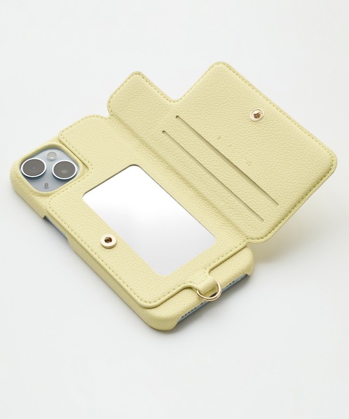 DEMIUイエロー スマホケース カードポケット付き