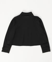 メゾン マレ ハーフ スリーブ ク ロップ ジャケット BLACK ssstein | シュタイン MELTON ZIP UP BLOUSON(BLACK) / メルトン