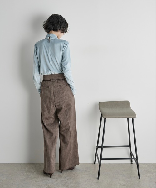 K*y様 OHGA ベロアトップス ハイネックフィンガーホールカフベロアトップス（Tシャツ