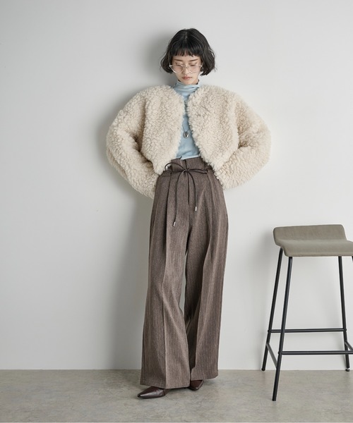 OHGA 希少　完売　ベロア　フリル　トップス　試着のみ　オーガ CATEGORY TOPS | OHGA