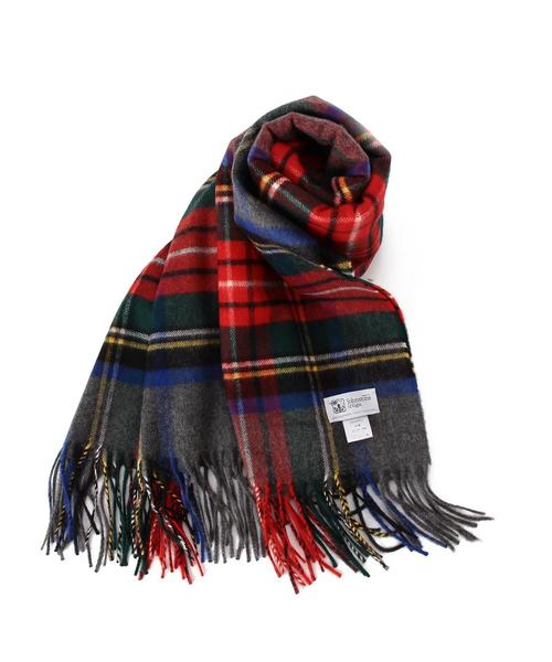 BEAUTY&YOUTH UNITED ARROWS（ビューティーアンドユースユナイテッドアローズ）の「BY JOHNSTONES タータンチェック カシミヤストール（ストール/ショール・レディース・ブラック/グレー/レッド/ケリー・フリー）」の3枚目の写真