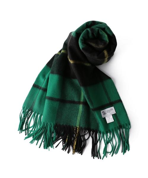 BEAUTY&YOUTH UNITED ARROWS（ビューティーアンドユースユナイテッドアローズ）の「BY JOHNSTONES タータンチェック カシミヤストール（ストール/ショール・レディース・ブラック/グレー/レッド/ケリー・フリー）」の4枚目の写真