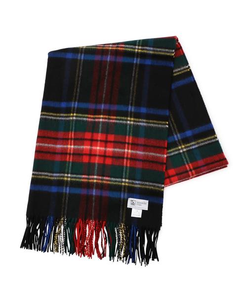 BEAUTY&YOUTH UNITED ARROWS（ビューティーアンドユースユナイテッドアローズ）の「BY JOHNSTONES タータンチェック カシミヤストール（ストール/ショール・レディース・ブラック/グレー/レッド/ケリー・フリー）」の5枚目の写真