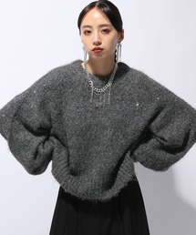 HARE | スパンコールニットプルオーバー(HARE)(ニット/セーター)