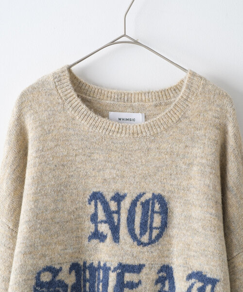WHIMSIC(ウィムジック)の「【UNISEX】ロゴニットプルオーバー(ニット/セーター・メンズ・チャコールグレー/ブラウン/ネイビー/アイボリー・FREE)」の7枚目の写真