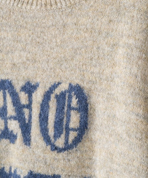 WHIMSIC(ウィムジック)の「【UNISEX】ロゴニットプルオーバー(ニット/セーター・メンズ・チャコールグレー/ブラウン/ネイビー/アイボリー・FREE)」の10枚目の写真