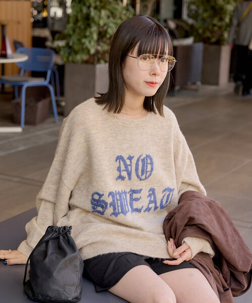 WHIMSIC(ウィムジック)の「【UNISEX】ロゴニットプルオーバー(ニット/セーター・メンズ・チャコールグレー/ブラウン/ネイビー/アイボリー・FREE)」の13枚目の写真