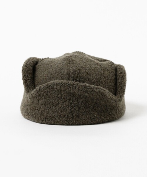 BEAMS BOY(ビームスボーイ)の「【別注】cableami / リサイクル ウール フライト キャップ(ハット・レディース・オリーブ/ネイビー・ONE SIZE)」の3枚目の写真