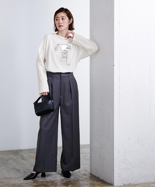 UR'S(ユアーズ)の「フォトロンTシャツ(Tシャツ/カットソー・レディース・オフホワイト/ブラック・M)」の7枚目の写真