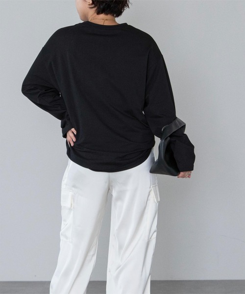UR'S(ユアーズ)の「フォトロンTシャツ(Tシャツ/カットソー・レディース・オフホワイト/ブラック・M)」の9枚目の写真