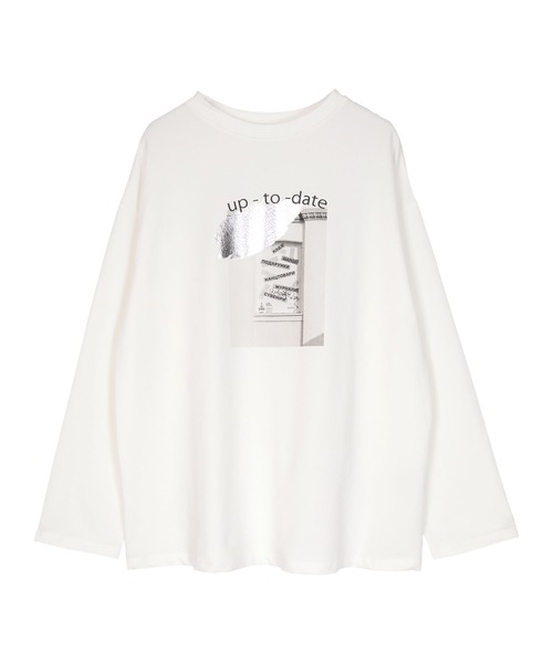 UR'S(ユアーズ)の「フォトロンTシャツ(Tシャツ/カットソー・レディース・オフホワイト/ブラック・M)」の10枚目の写真