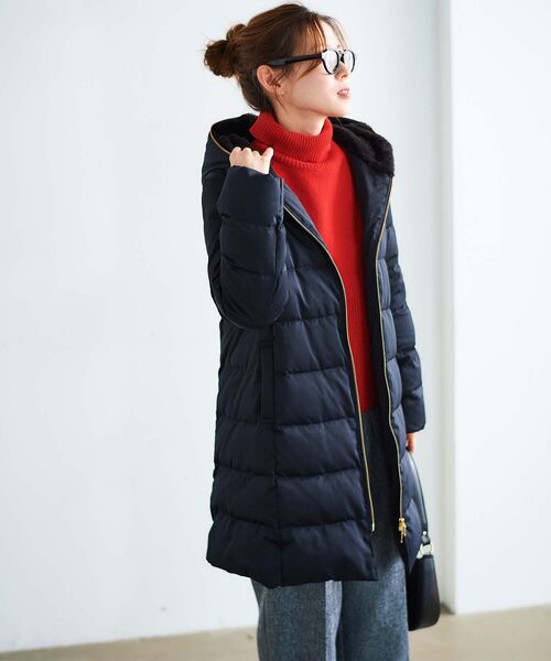 セール】ファーフードロングダウン（ダウンジャケット/コート）｜le