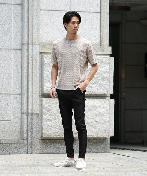 SOMEDIFF(サムディフ)の「ツイルスキニーチノパンツ メンズ ストレッチイージーパンツ スリム ボトムス ずぼん 夏服(チノパンツ・メンズ・ブラック/ホワイト/グリーン/ベージュ/グリーン系その他/ブルー系その他/ホワイト系その他/ベージュ系その他/ブルー/ブラック系その他・M/L/XL)」の13枚目の写真
