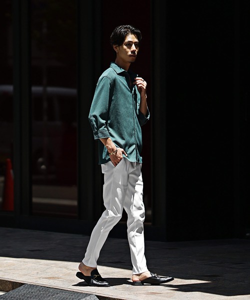 SOMEDIFF(サムディフ)の「ツイルスキニーチノパンツ メンズ ストレッチイージーパンツ スリム ボトムス ずぼん 夏服(チノパンツ・メンズ・ブラック/ホワイト/グリーン/ベージュ/グリーン系その他/ブルー系その他/ホワイト系その他/ベージュ系その他/ブルー/ブラック系その他・M/L/XL)」の17枚目の写真