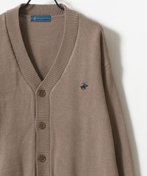 BEVERLY HILLS POLO CLUB/ビバリーヒルズポロクラブ オーバーサイズ ニット ロゴ ワンポイント刺繍 カーディガン/レディース メンズ