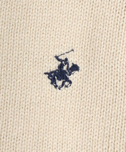 BEVERLY HILLS POLO CLUB(ビバリーヒルズポロクラブ)の「BEVERLY HILLS POLO CLUB/ビバリーヒルズポロクラブ オーバーサイズ ニット ロゴ ワンポイント刺繍 カーディガン/レディース メンズ(カーディガン/ボレロ・レディース・アイボリー/モカ/ブラック/ネイビー・LL/M/L)」の11枚目の写真