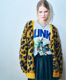 K2702 レオパードモール＆シャギーカーデ