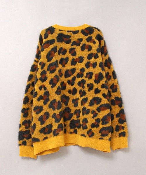 RNA（アールエヌエー）の「K2702 レオパードモール＆シャギーカーデ（カーディガン/ボレロ・レディース・グリーン/イエロー/グレイッシュベージュ・MEDIUM）」の6枚目の写真