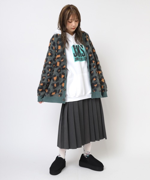 RNA（アールエヌエー）の「K2702 レオパードモール＆シャギーカーデ（カーディガン/ボレロ・レディース・グリーン/イエロー/グレイッシュベージュ・MEDIUM）」の19枚目の写真