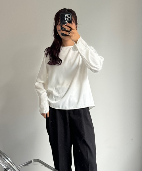 efill(エフィル)の「バック オープン ブラウス(Tシャツ/カットソー・レディース・ホワイト・FREE)」の18枚目の写真
