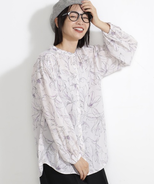 FOUND GOOD（ファウンドグッド）の「イージーケアスキッパーシャツ（シャツ/ブラウス・レディース・ブラック/ホワイト系5・S/M/L）」の2枚目の写真