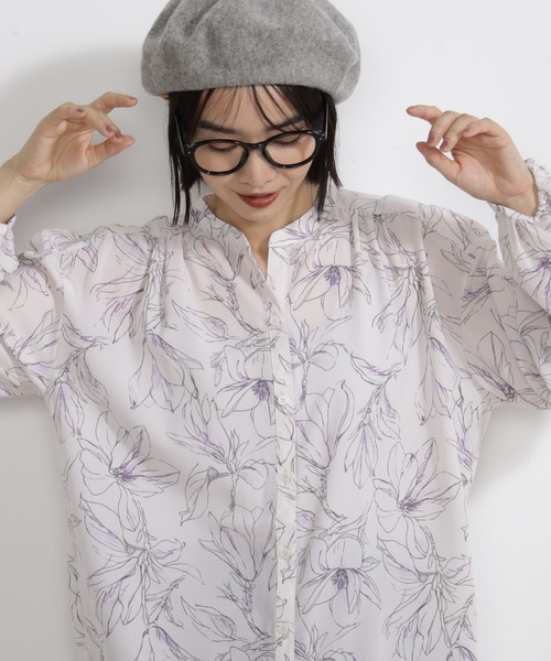 FOUND GOOD（ファウンドグッド）の「イージーケアスキッパーシャツ（シャツ/ブラウス・レディース・ブラック/ホワイト系5・S/M/L）」の4枚目の写真