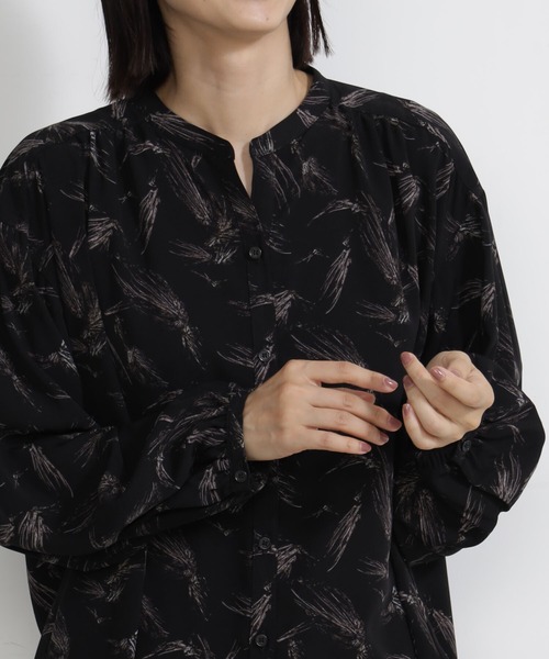 FOUND GOOD（ファウンドグッド）の「イージーケアスキッパーシャツ（シャツ/ブラウス・レディース・ブラック/ホワイト系5・S/M/L）」の8枚目の写真