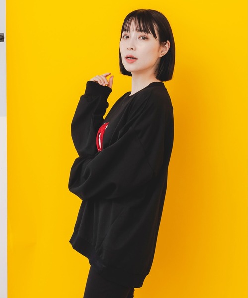 ScoLar Parity(スカラーパリティ)の「343111:パリティのネコずきん アップリケ刺繍プルオーバー(Tシャツ/カットソー・メンズ・ブラック/サックスブルー/ピンク・M)」の20枚目の写真