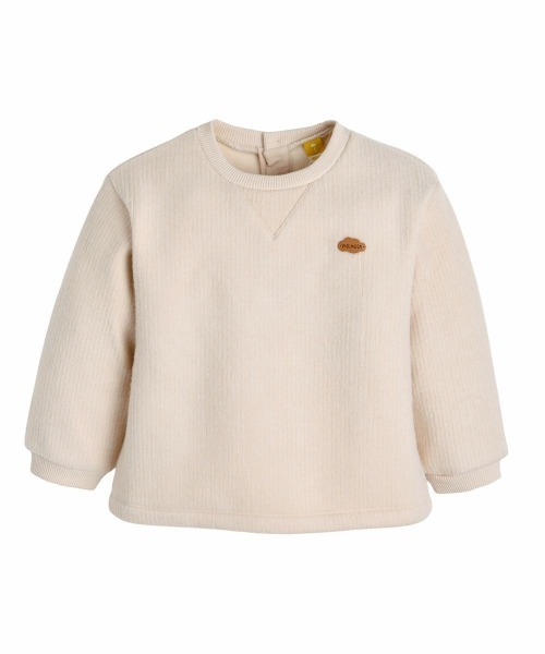 moimoln(モイモルン)の「クリップコージミンク起毛トップス(Tシャツ/カットソー・キッズ・アイボリー/ベージュ・90cm/100cm/110cm/120cm)」の1枚目の写真