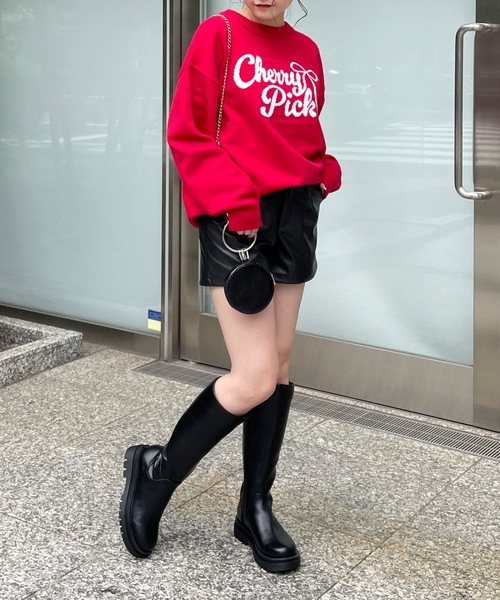 リボンロゴジャガードニット(ニット/セーター)|one way(ワンウェイ) リボンロゴジャガードニット(ニット/セーター)|one way(ワンウェイ)