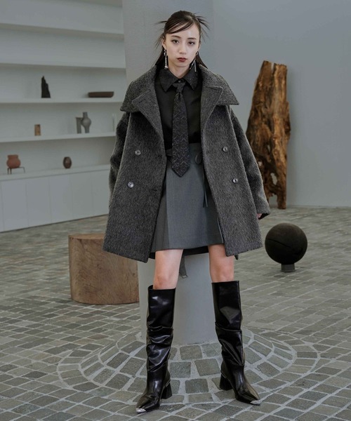 HARE（ハレ）の「リボンデザインスカパン(HARE)（その他パンツ・レディース・グレー/ブラック・FREE）」の4枚目の写真