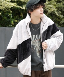 RAGEBLUE | スムースファー/パネル切り替えスタンドブルゾン(ブルゾン)