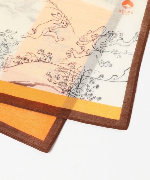 別注】山本仁商店 / 鳥獣戯画 ハンカチ（ハンカチ/ハンドタオル