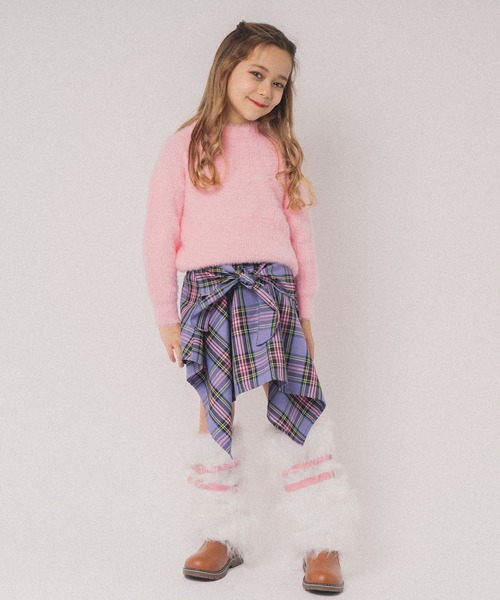 URBAN CHERRY(アーバンチェリー)の「【SEEM/シーム】巻きシャツ風ミニスカート(スカート・キッズ・ブルー/レッド/パープル・110cm/120cm/130cm/140cm/150cm)」の11枚目の写真
