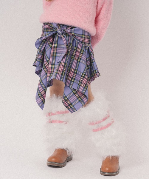 URBAN CHERRY(アーバンチェリー)の「【SEEM/シーム】巻きシャツ風ミニスカート(スカート・キッズ・ブルー/レッド/パープル・110cm/120cm/130cm/140cm/150cm)」の13枚目の写真
