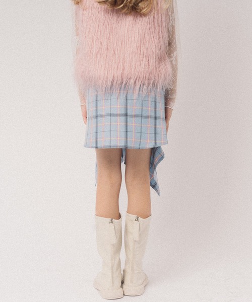 URBAN CHERRY(アーバンチェリー)の「【SEEM/シーム】巻きシャツ風ミニスカート(スカート・キッズ・ブルー/レッド/パープル・110cm/120cm/130cm/140cm/150cm)」の20枚目の写真