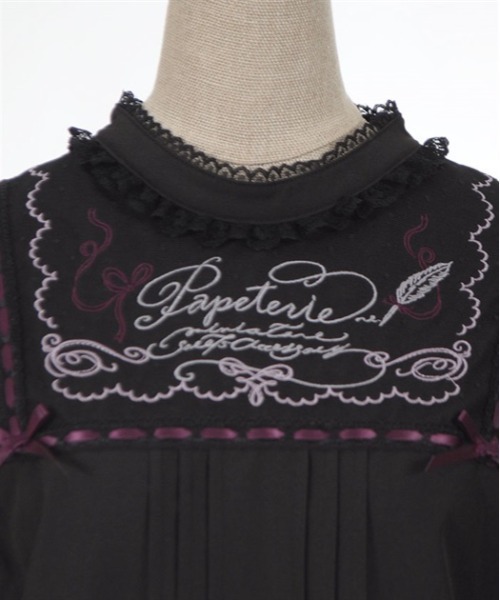 axes femme POETIQUE(アクシーズファムポエティック)の「パペトゥリーロゴ刺繍ブラウス(シャツ/ブラウス・レディース・ブラック/キナリ/ラベンダー・MEDIUM)」の13枚目の写真