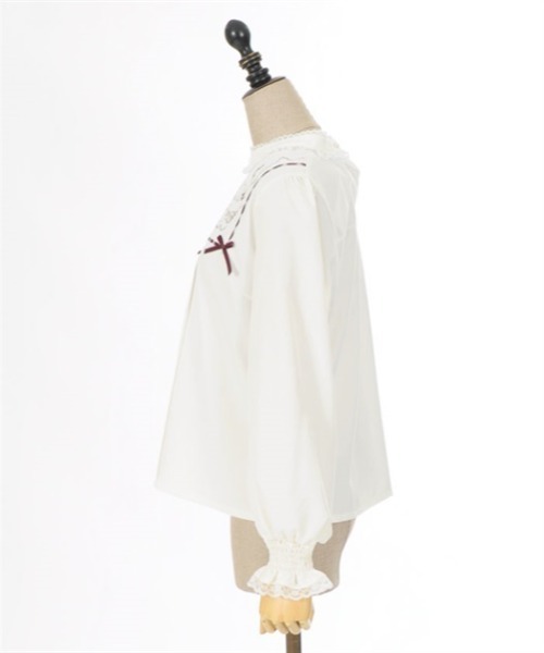 axes femme POETIQUE(アクシーズファムポエティック)の「パペトゥリーロゴ刺繍ブラウス(シャツ/ブラウス・レディース・ブラック/キナリ/ラベンダー・MEDIUM)」の18枚目の写真