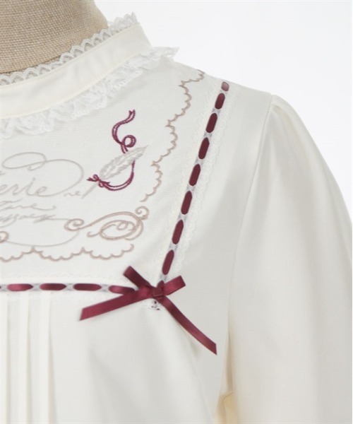 axes femme POETIQUE(アクシーズファムポエティック)の「パペトゥリーロゴ刺繍ブラウス(シャツ/ブラウス・レディース・ブラック/キナリ/ラベンダー・MEDIUM)」の21枚目の写真